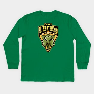 Patricks Day - I feel lucky Kids Long Sleeve T-Shirt